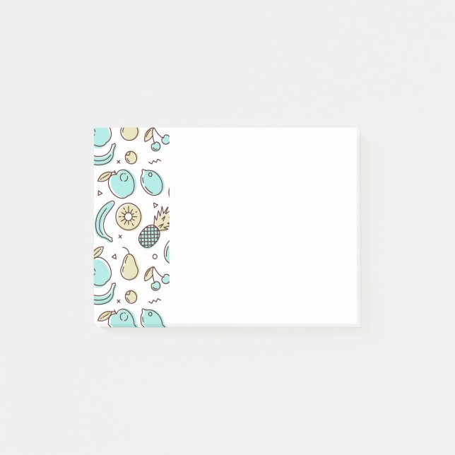 Niedliches Fruchtmuster Summerline Zeichnend Post-it Klebezettel (Vorderseite)