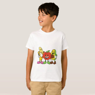 Niedliches Fruchtmuster T-Shirt