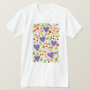 Niedliches Fruchtmuster T-Shirt