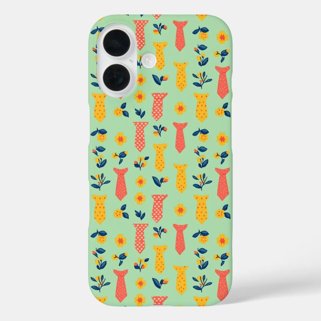 Niedliches Frühjahrsmuster Blume und Krawatte Case-Mate iPhone Hülle (Rückseite)
