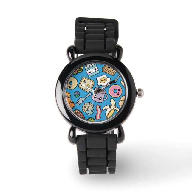 Niedliches Frühstück Armbanduhr (Vorderseite)