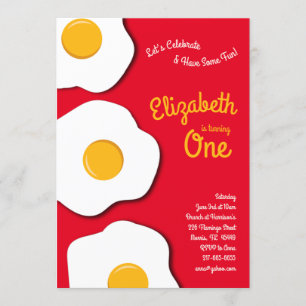 Niedliches Frühstück Brunch Kinder 1 Geburtstag Pa Einladung