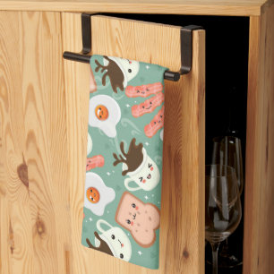 Niedliches Frühstücksmuster Geschirrtuch