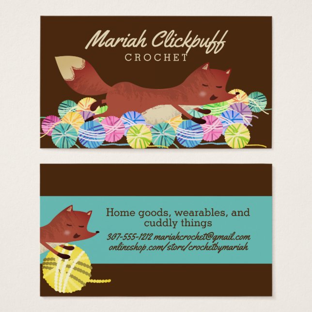 Niedliches Fuchsgarn aus Stricken (Vorne & Hinten)