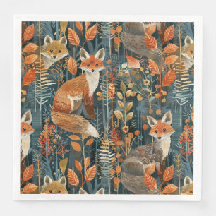 Niedliches Fuchsmuster Serviette