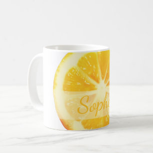 NIEDLICHES FUN HELLGELBEN LEMON FRUIT SLICE CUSTOM KAFFEETASSE