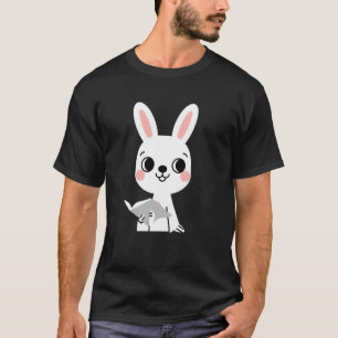 Niedliches Funny Bunny Reading Weißes Kaninchen Ti T-Shirt