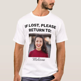 Niedliches Funny Couple's Foto, wenn Sie verloren  T-Shirt