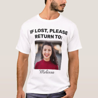 Niedliches Funny Couple's Foto, wenn Sie verloren T-Shirt