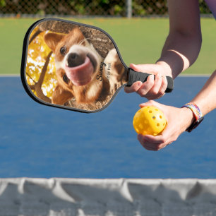 Niedliches Funny Dog Foto Pickleball Schläger