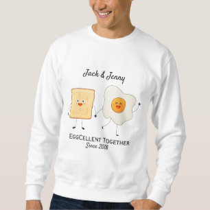 Niedliches Funny Happy Toast Eggcelent Sweatshirt