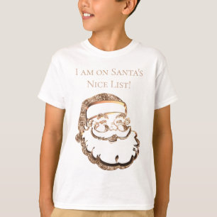 Niedliches Funny Santa Claus Schöne Liste Elegante T-Shirt