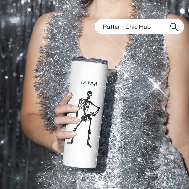 Niedliches Funny Skeleton Dance Halloween-Geschenk Thermosbecher (Von Creator hochgeladen)