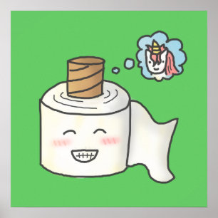 Niedliches Funny Toilet Paper Dreaming Es ist Einh Poster
