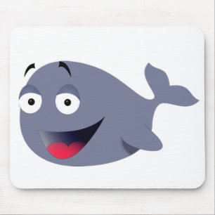 Niedliches Funny Whale Party Zeichnend Mousepad
