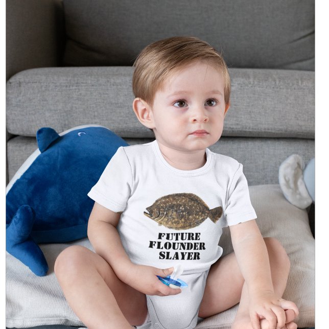 Niedliches Future Flounder Slayer Fishing Baby Shi Strampler (Von Creator hochgeladen)