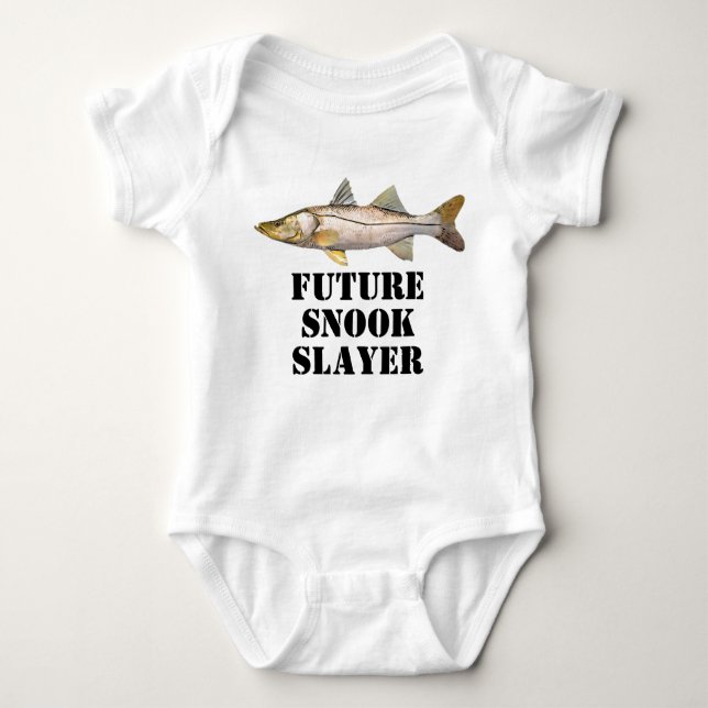 Niedliches Future Snook Slayer Fishing Baby Shirt (Vorderseite)