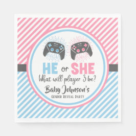 Niedliches Gamer-Baby-Gender-Bericht Serviette