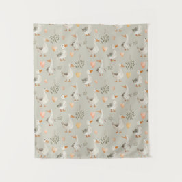 Niedliches Gänseband / Hintergrund Wandteppich