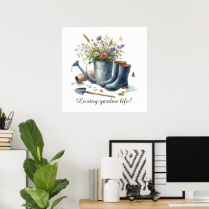 Niedliches Gartenleben individuell anpassbar Poster