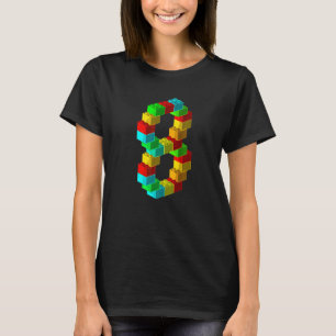 Niedliches Gebäude 8. Geburtstag 8 Jahre Jungen T-Shirt