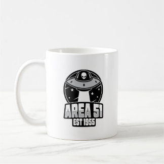 Niedliches Gebiet 51 Alien Spacehip Retro Kaffeetasse