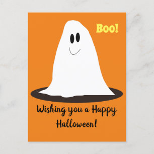 Niedliches GeisterHalloween Postkarte