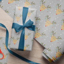 Niedliches geknacktes Rentier Retro Weihnachtsstri
