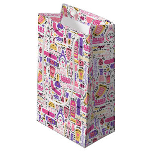 Niedliches Gekritzel-Maniküre-Muster Kleine Geschenktüte