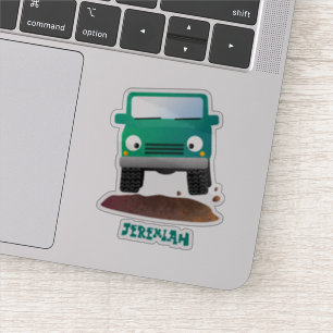 Niedliches Geländefahrzeug Cartoon Aufkleber