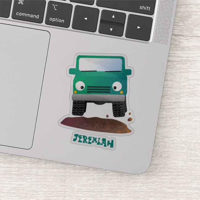 Niedliches Geländefahrzeug Cartoon Aufkleber (Detail)