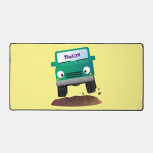 Niedliches Geländefahrzeug Cartoon Schreibtischunterlage