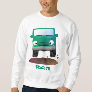 Niedliches Geländefahrzeug Cartoon Sweatshirt