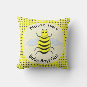 Niedliches Gelbbaby Bee Gender Reveal Neutral Cust Kissen