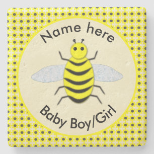 Niedliches Gelbbaby Bee Gender Reveal Neutral Cust Steinuntersetzer