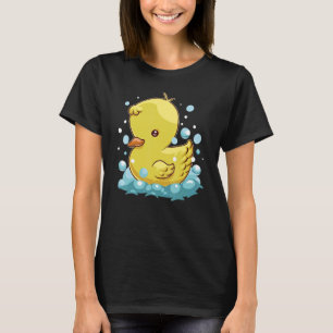 Niedliches Gelbente Bird Bath Duckling T-Shirt