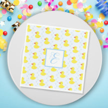 Niedliches Gelbente Muster Monogram Baby Girl