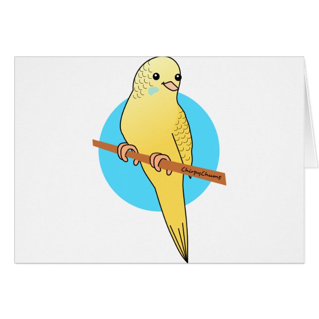 Niedliches gelbes Budgie (Vorderseite (Horizontal))