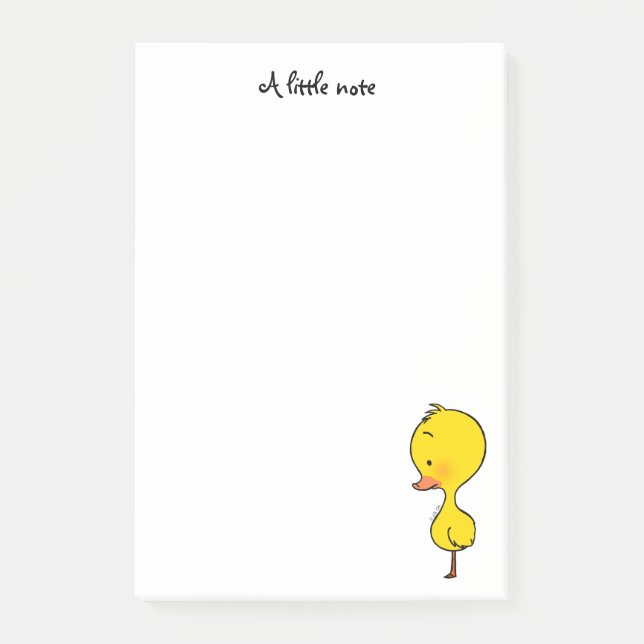 niedliches gelbes Entlein Post-it Klebezettel (Vorderseite)
