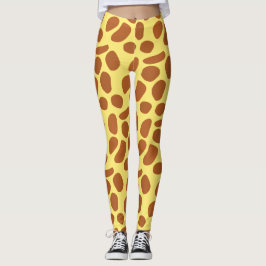 Niedliches gelbes Giraffenmuster Leggings