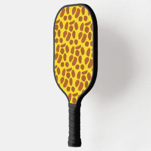 Niedliches gelbes Giraffenmuster Pickleball Schläger