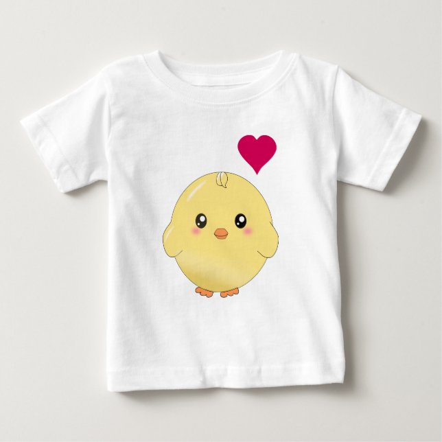 Niedliches gelbes Küken Baby T-shirt (Vorderseite)