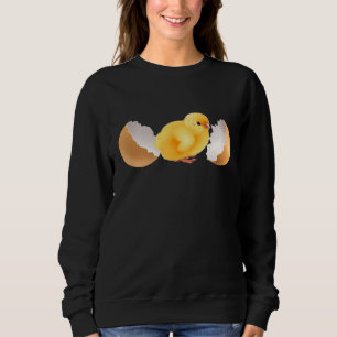 Niedliches Gelbes Küken Hühnchen Hatched Ei Teen M Sweatshirt