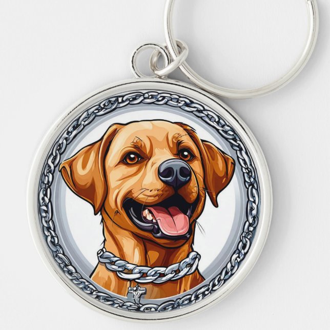 Niedliches gelbes Labrador Schlüsselanhänger (Vorne)