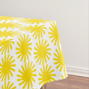Niedliches gelbes Sonnenmuster Moderner fröhliche Tischdecke