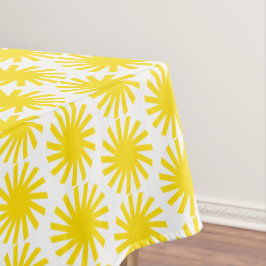 Niedliches gelbes Sonnenmuster Moderner fröhlicher Tischdecke