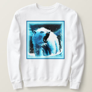 niedliches Gemälde "Wütender Polarbär". Jetzt kauf Sweatshirt