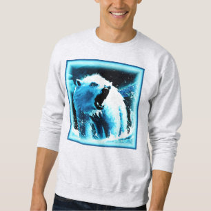 niedliches Gemälde "Wütender Polarbär". Jetzt kauf Sweatshirt