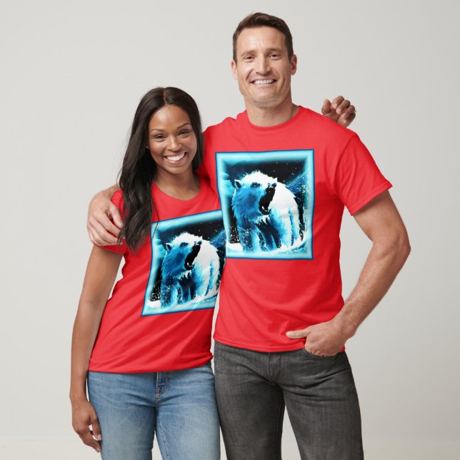 niedliches Gemälde "Wütender Polarbär". Jetzt kauf T-Shirt (Unisex)