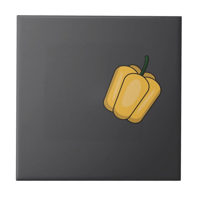 Niedliches Gemüse Gemüsepaprika Fliese (Vorderseite)